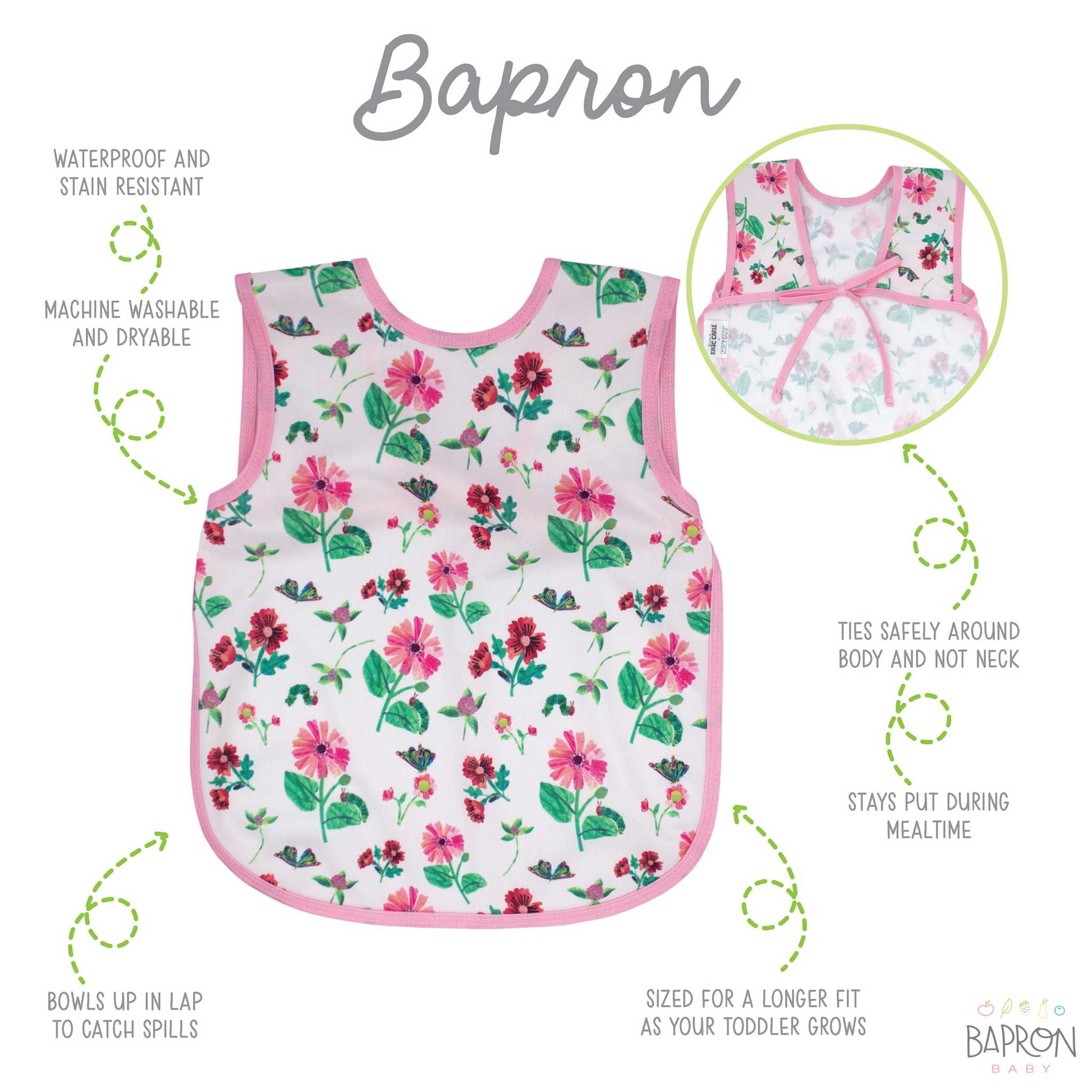 BapronBaby Toddler Bib The Very Hungry Caterpillar Collection | Canada Bibs Hip Mommies