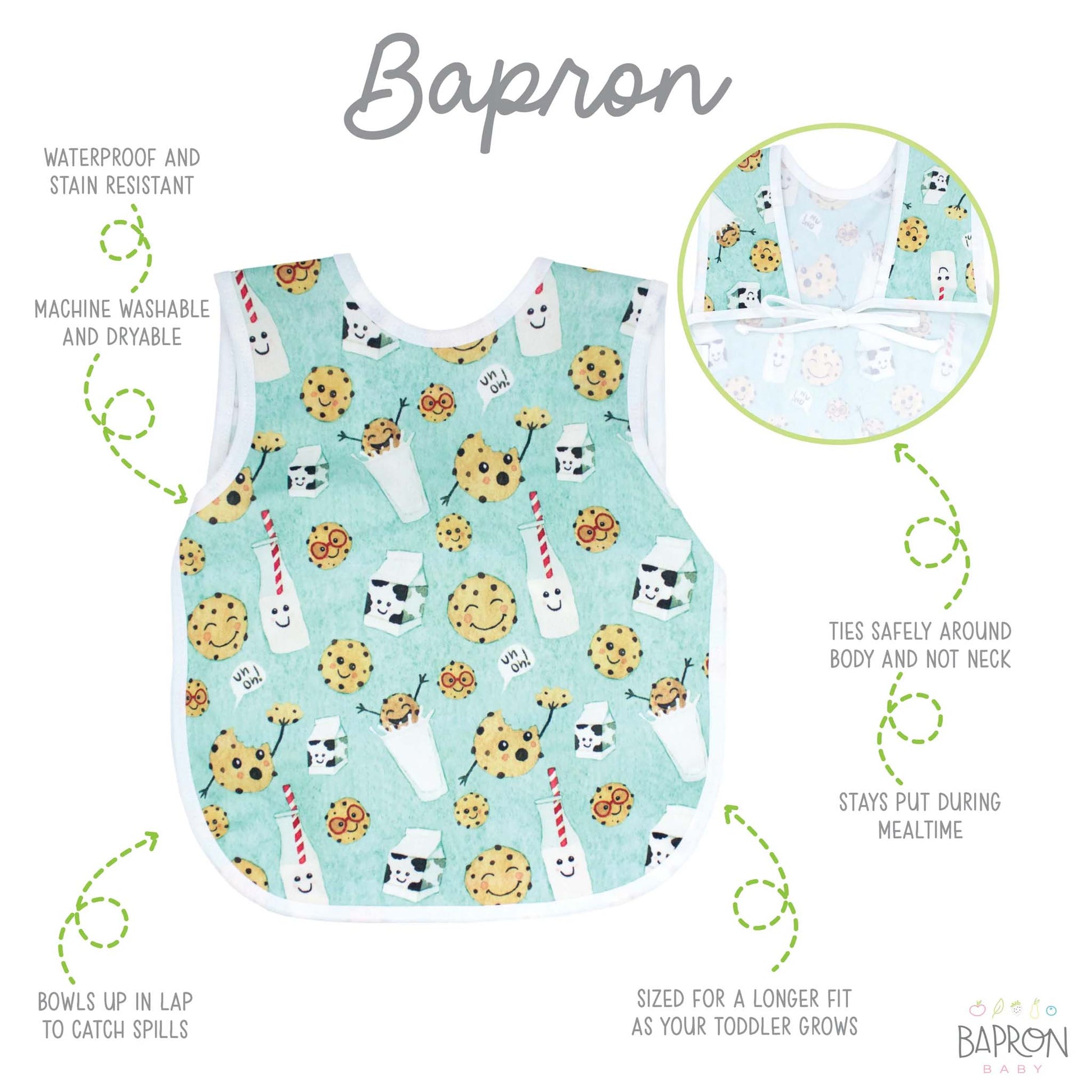 BapronBaby Preschool Full-Coverage Bib (3T+) Comfortable Fit | Canada Bibs Hip Mommies