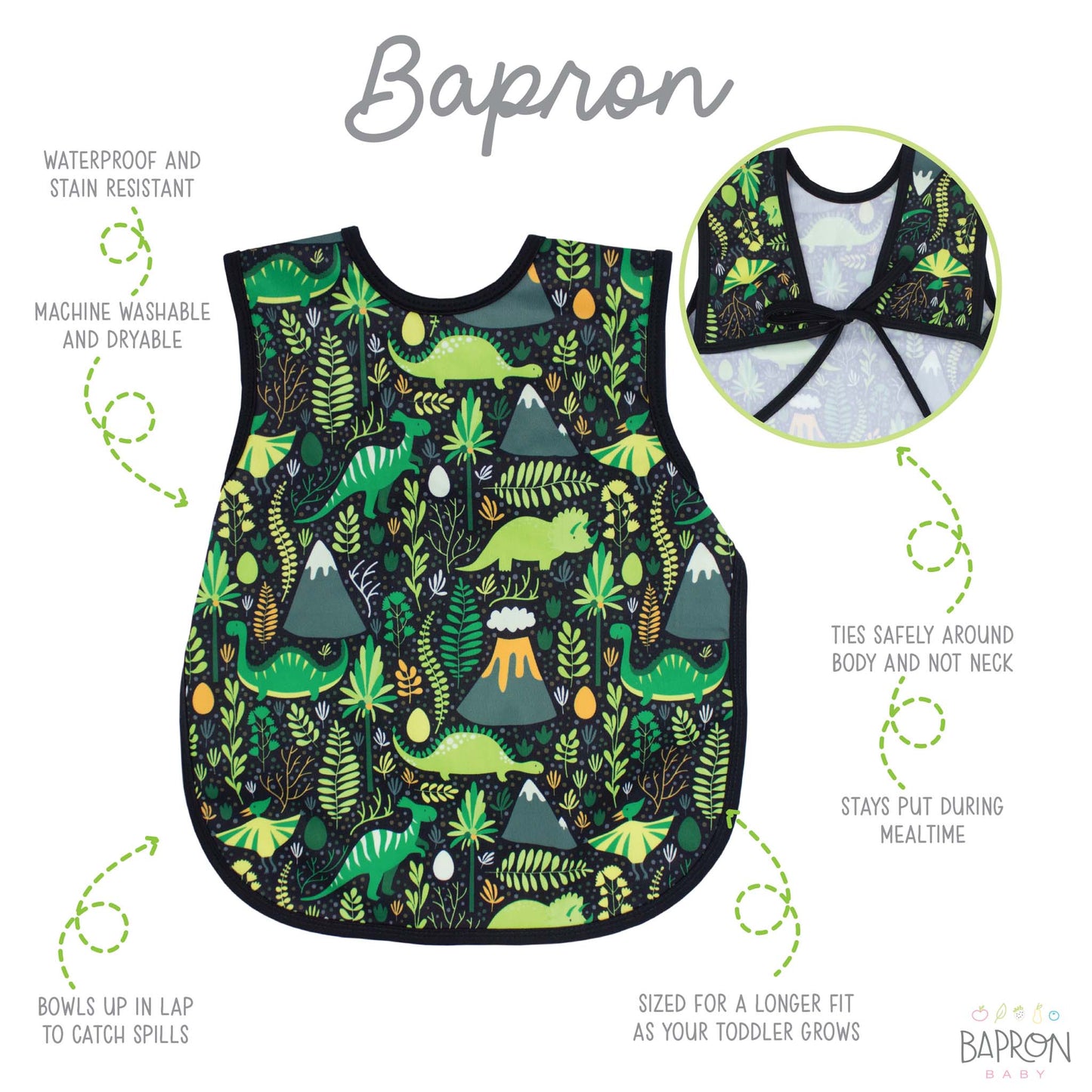 BapronBaby Preschool Full-Coverage Bib (3T+) Comfortable Fit | Canada Bibs Hip Mommies