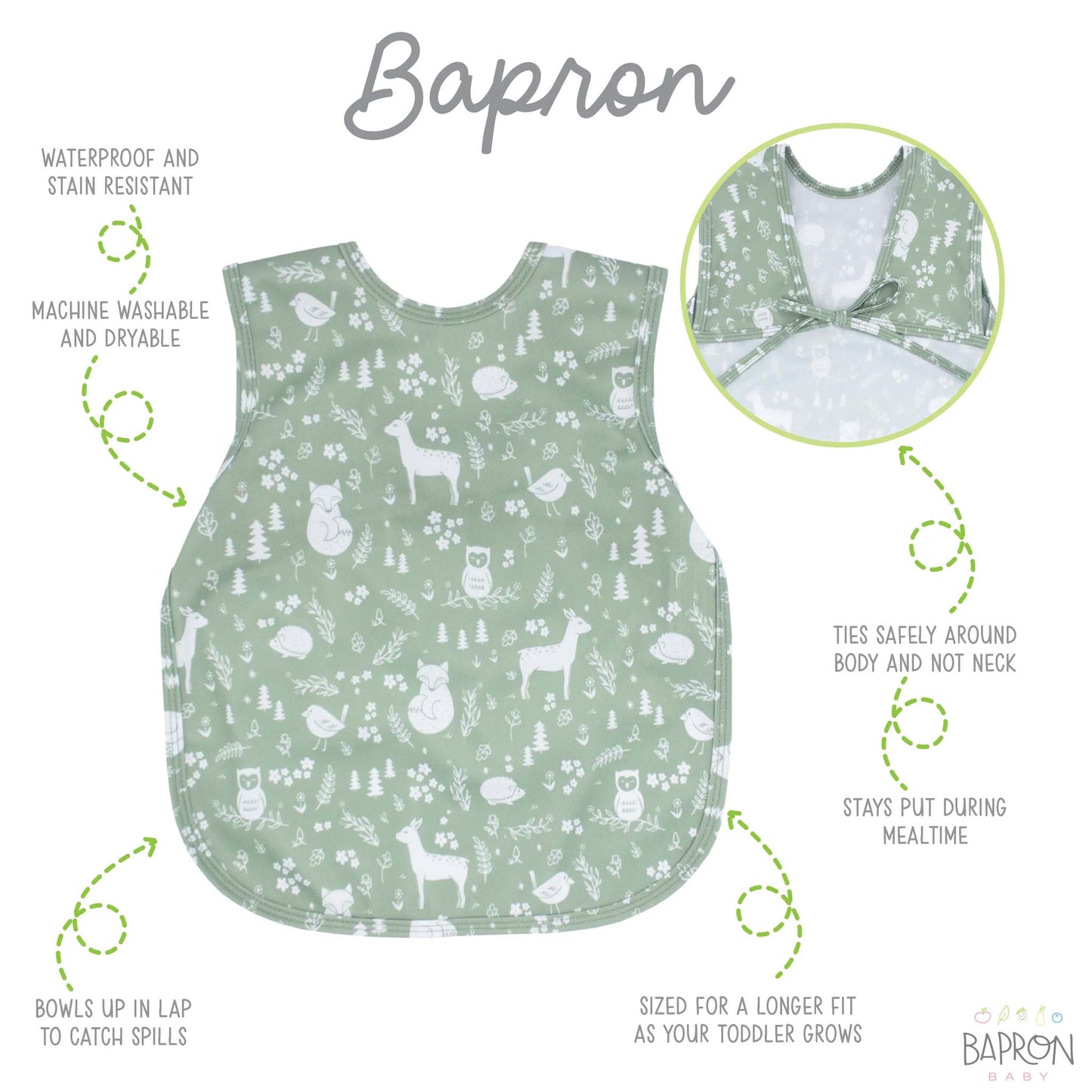 BapronBaby Preschool Full-Coverage Bib (3T+) Comfortable Fit | Canada Bibs Hip Mommies