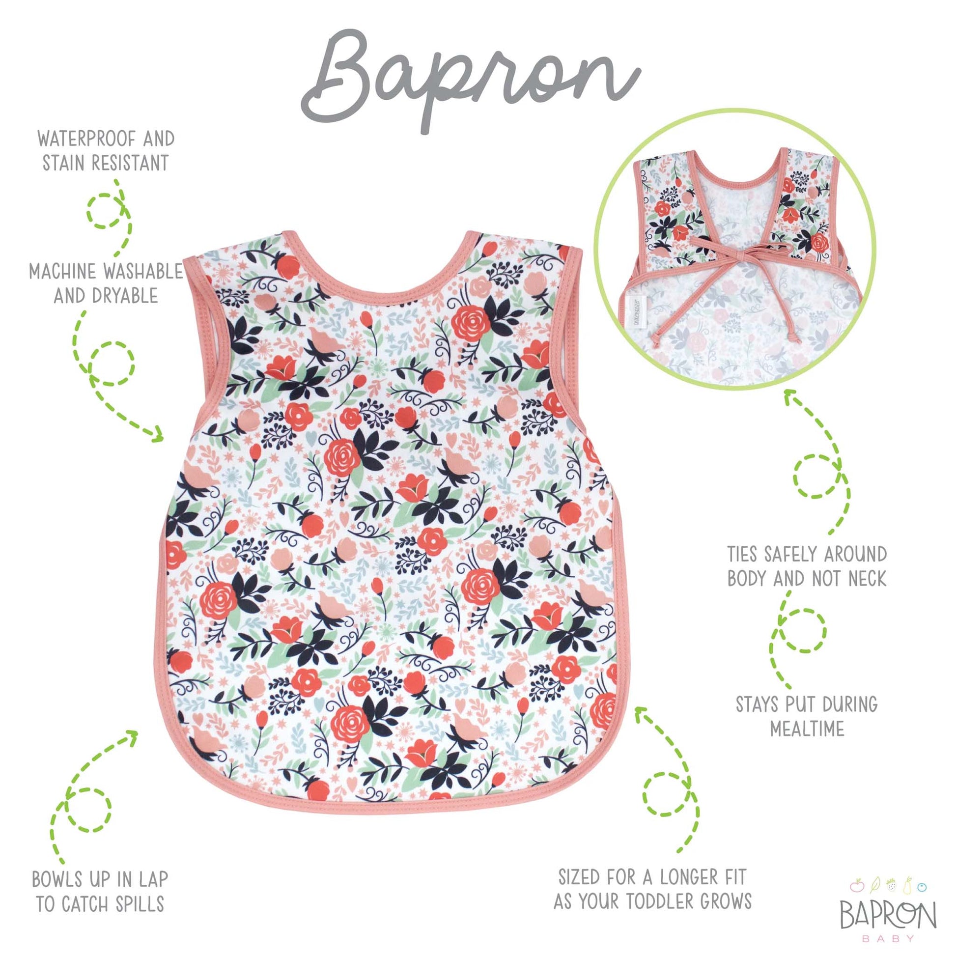 BapronBaby Preschool Full-Coverage Bib (3T+) Comfortable Fit | Canada Bibs Hip Mommies