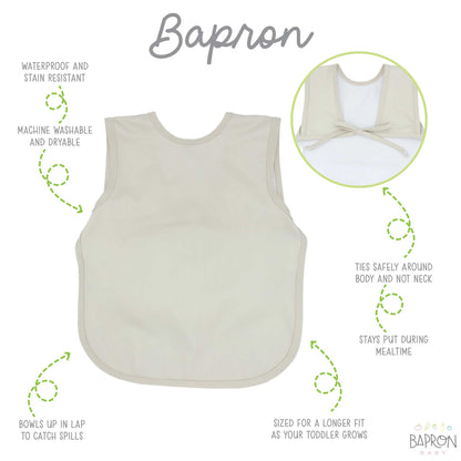 BapronBaby Toddler Bib (6m-3T): Minimalist Solid Colours | Canada Bibs Hip Mommies