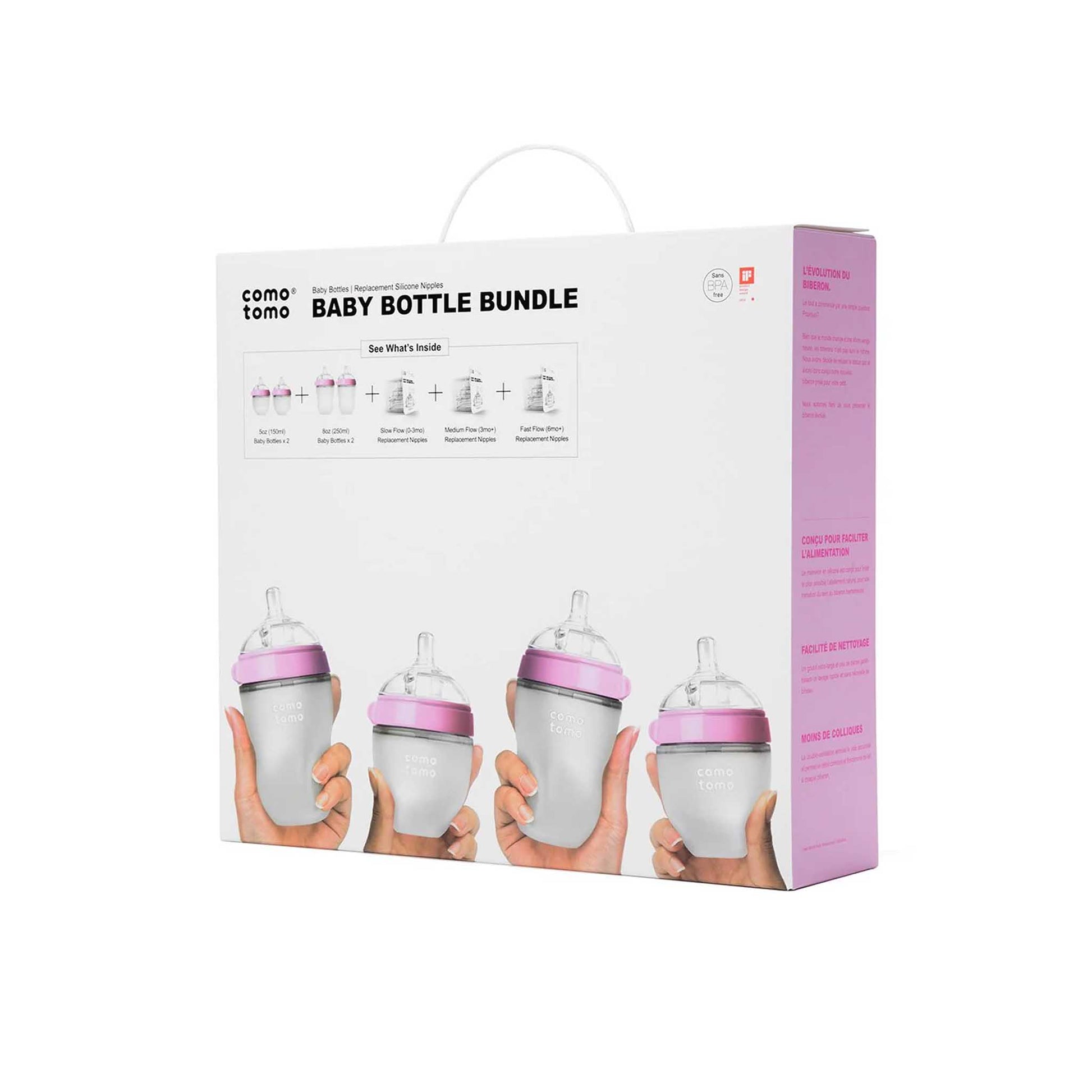 Natural Feel for Breastfed Babies | Comotomo Baby Bottle Bundle Canada Baby Shower Gift Hip Mommies