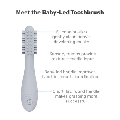 ezpz Baby-Led™ Toothbrush in Pewter Hip Mommies