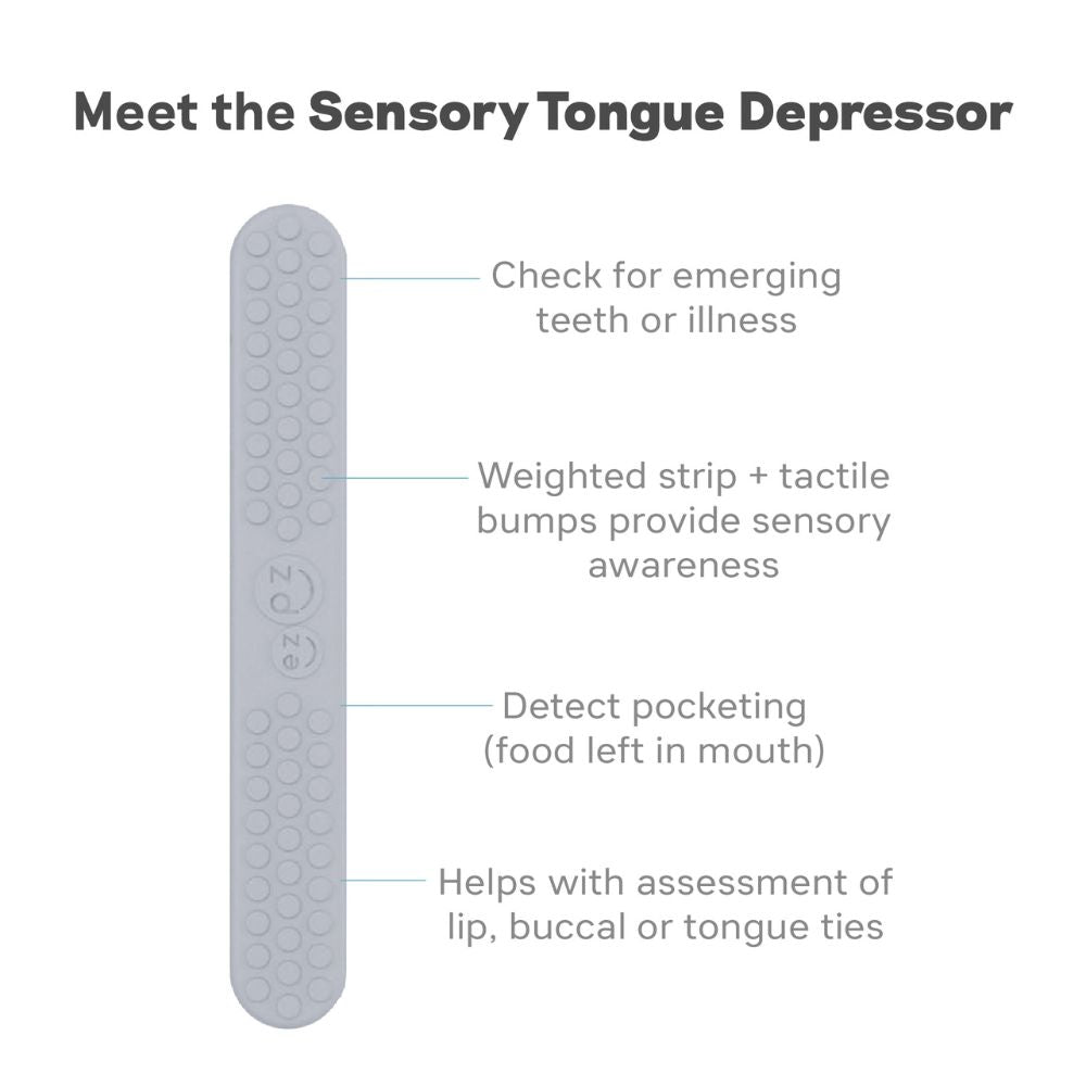 ezpz Baby-Led™ Toothbrush + Sensory Tongue Depressor Dual Pack in Sage Hip Mommies