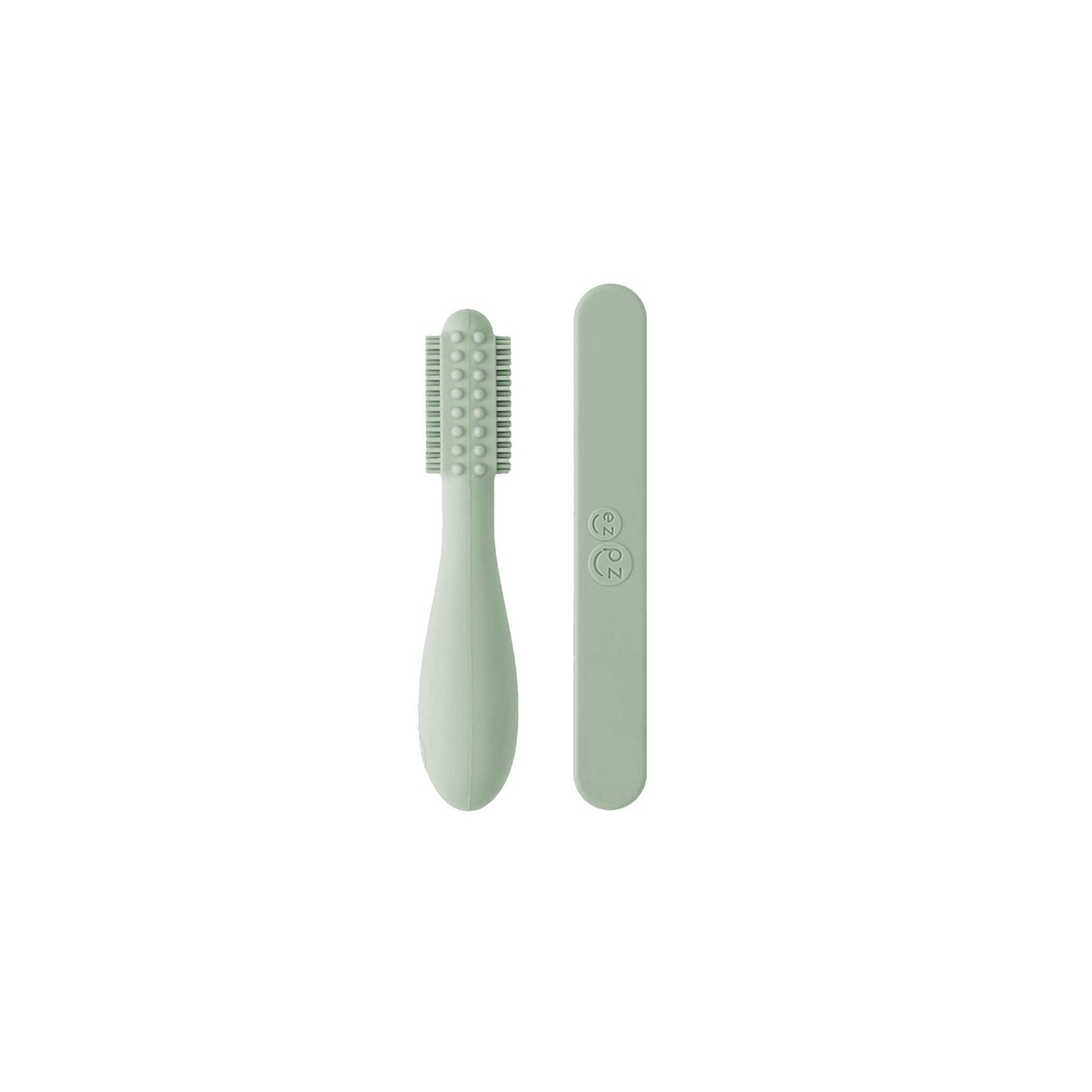 Baby-Led Toothbrush + Sensory Tongue Depressor Pack from ezpz | Canada Oral Care Hip Mommies