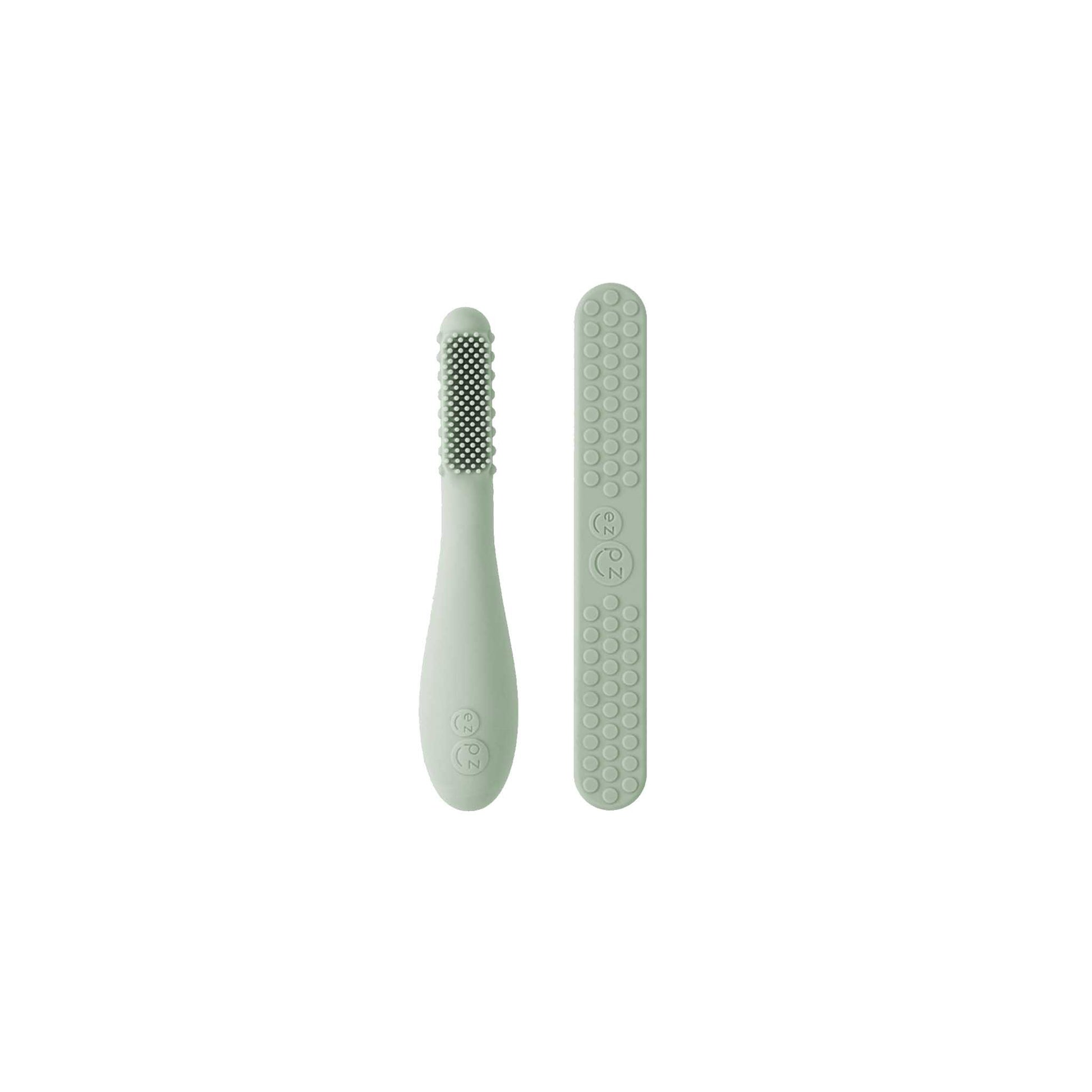 Baby-Led Toothbrush + Sensory Tongue Depressor Pack from ezpz | Canada Oral Care Hip Mommies