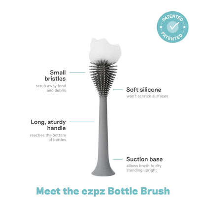 ezpz Silicone Bottle Brush | Soft, Flexible Silicone Bristles | Canada Home Accessory Hip Mommies