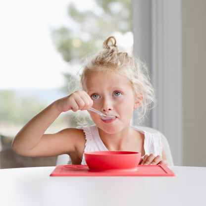 ezpz Happy Bowl | Suction Bowl & Placemat for Toddlers | Canada Bowl Hip Mommies