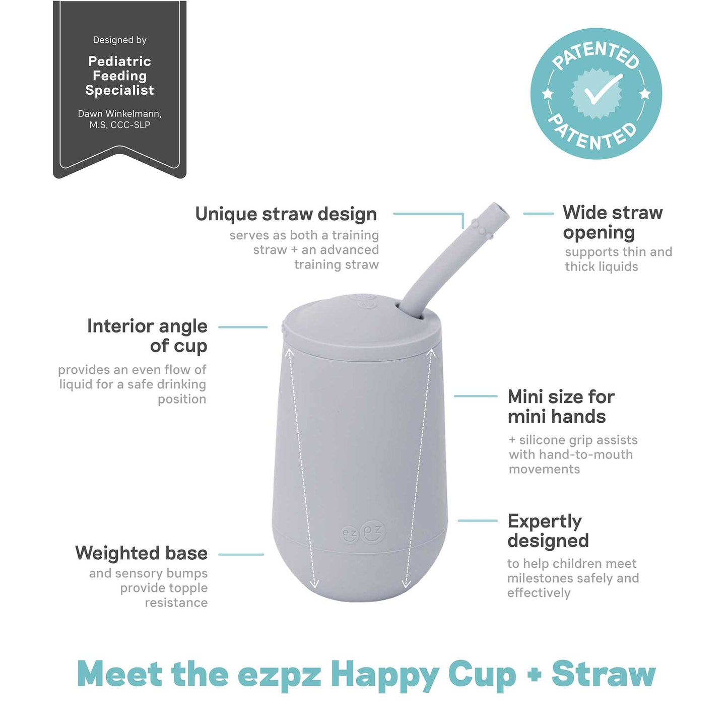 ezpz Happy Feeding Set | Silicone Plate, Cup, Straw & Utensils Canada Feeding Hip Mommies