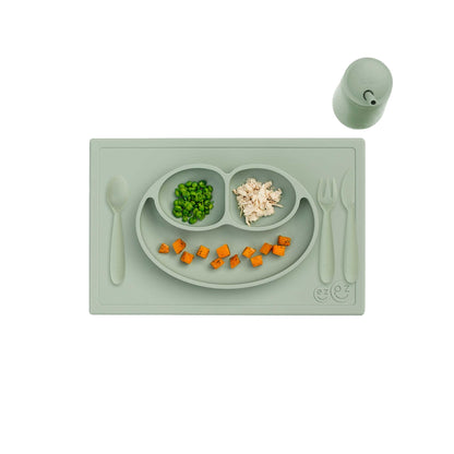 ezpz Happy Feeding Set | Silicone Plate, Cup, Straw & Utensils Canada Feeding Hip Mommies