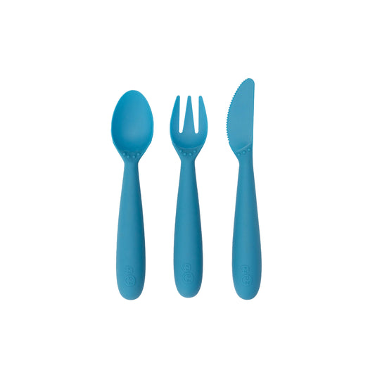 ezpz Happy Utensils | Spoon, Fork & Knife for Self-Feeding | Canada Utensils Hip Mommies