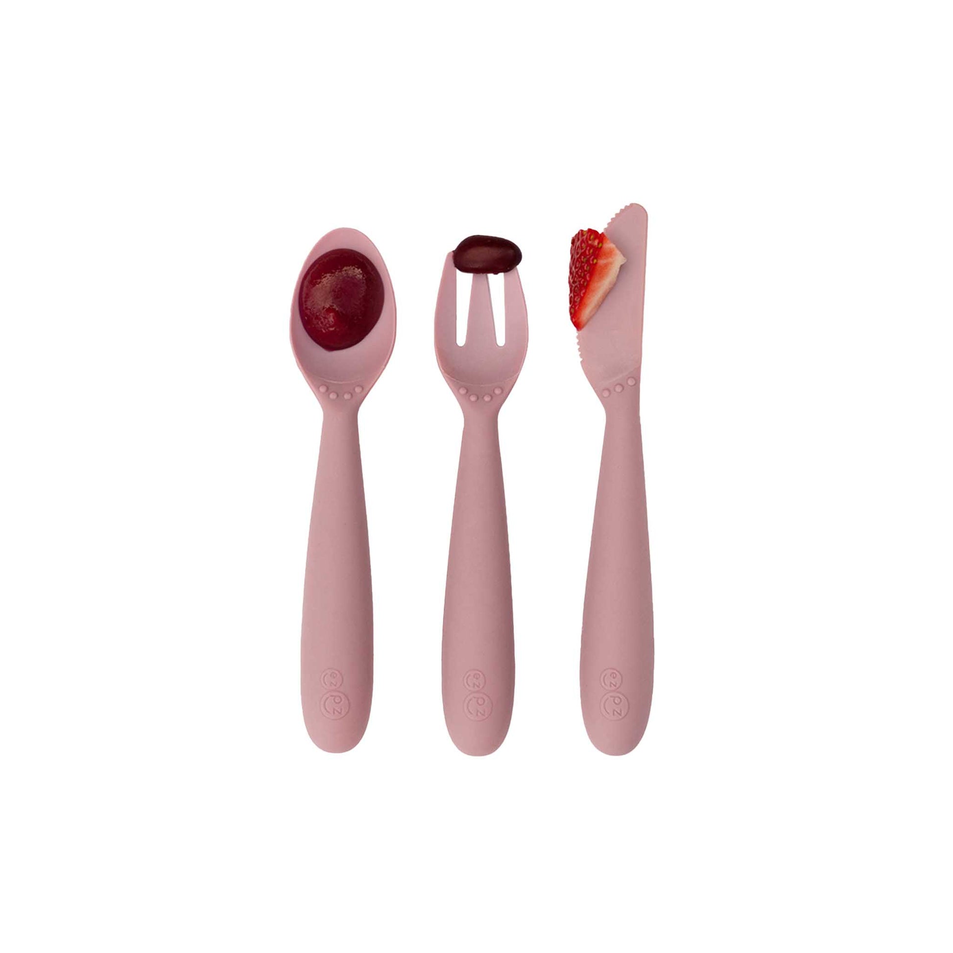 ezpz Happy Utensils | Spoon, Fork & Knife for Self-Feeding | Canada Utensils Hip Mommies