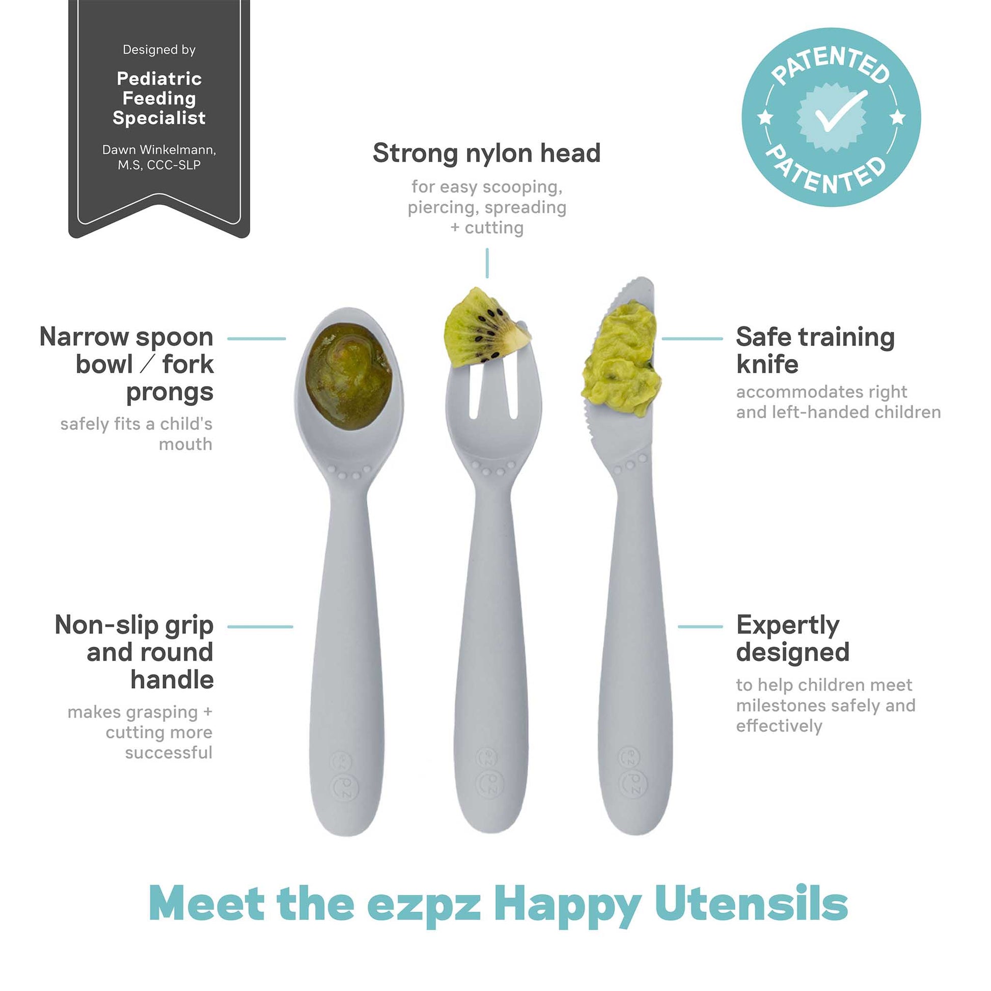 relove | ezpz Developmental Utensil Set | sustainable sale | Canada Baby Shower Gift Hip Mommies