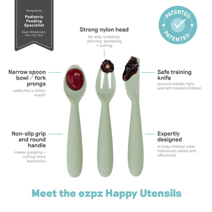 relove | ezpz Developmental Utensil Set | sustainable sale | Canada Baby Shower Gift Hip Mommies