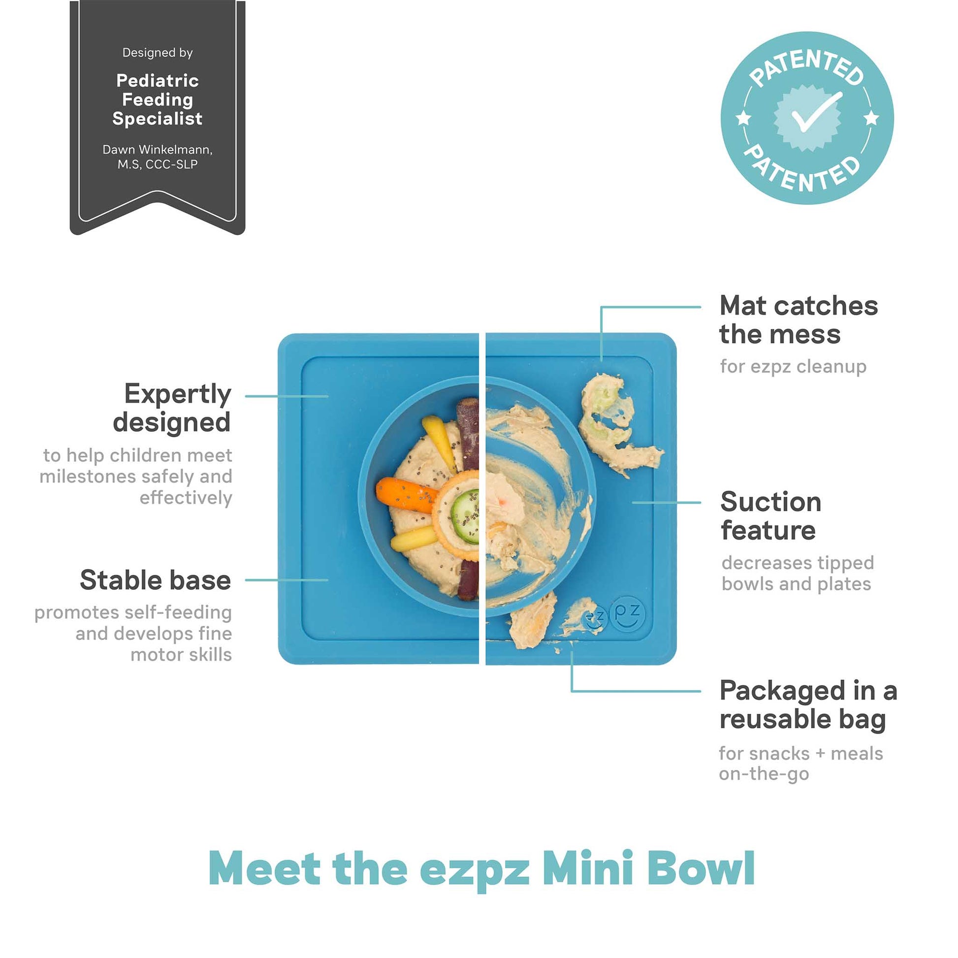 ezpz Mini Bowl: Suction Bowl for Infants & Toddlers | Canada Bowl Hip Mommies