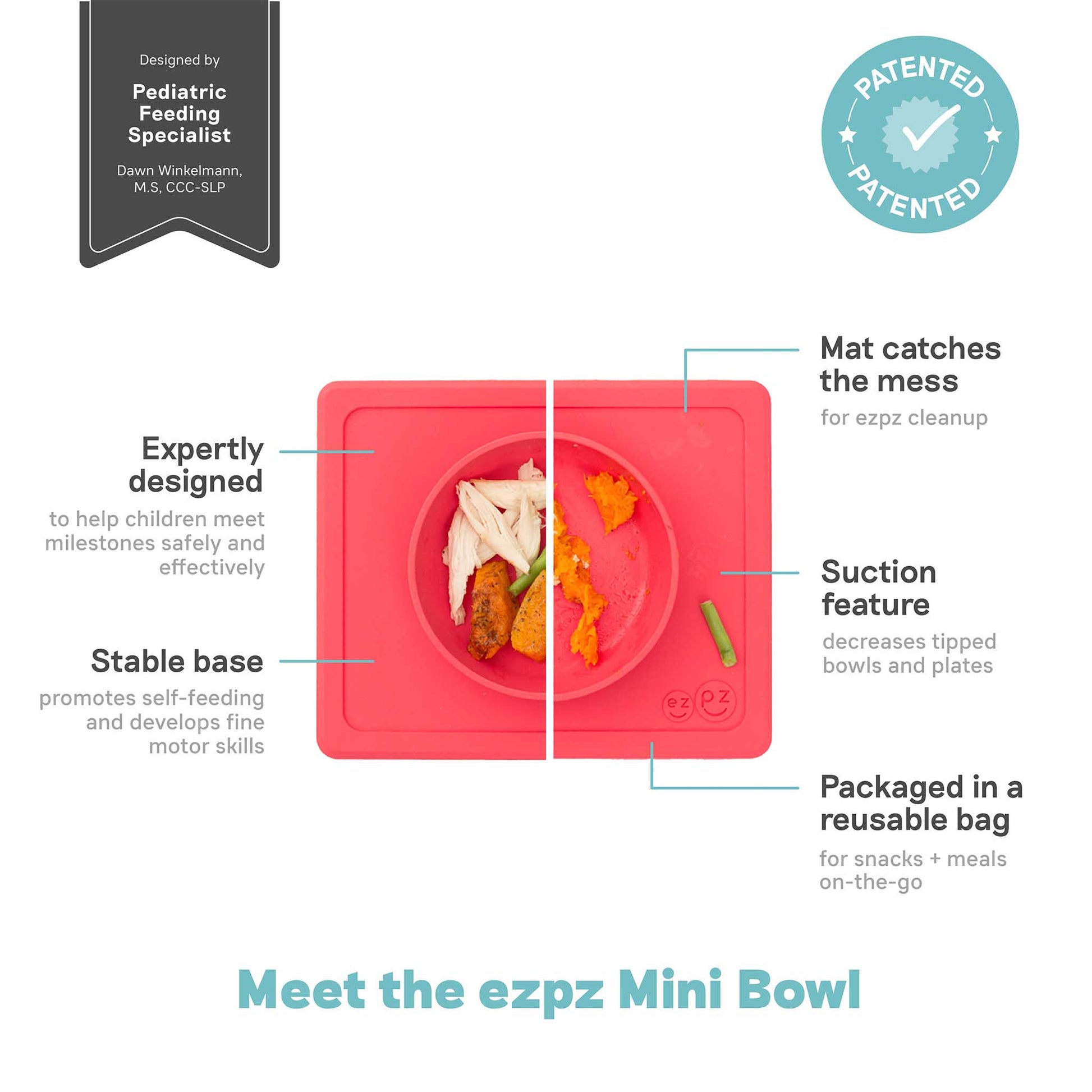 ezpz Mini Bowl: Suction Bowl for Infants & Toddlers | Canada Bowl Hip Mommies