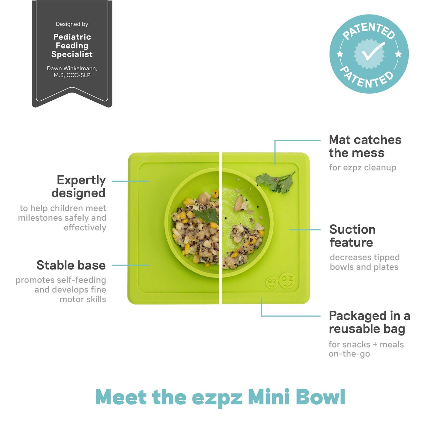 ezpz Mini Bowl: Suction Bowl for Infants & Toddlers | Canada Bowl Hip Mommies