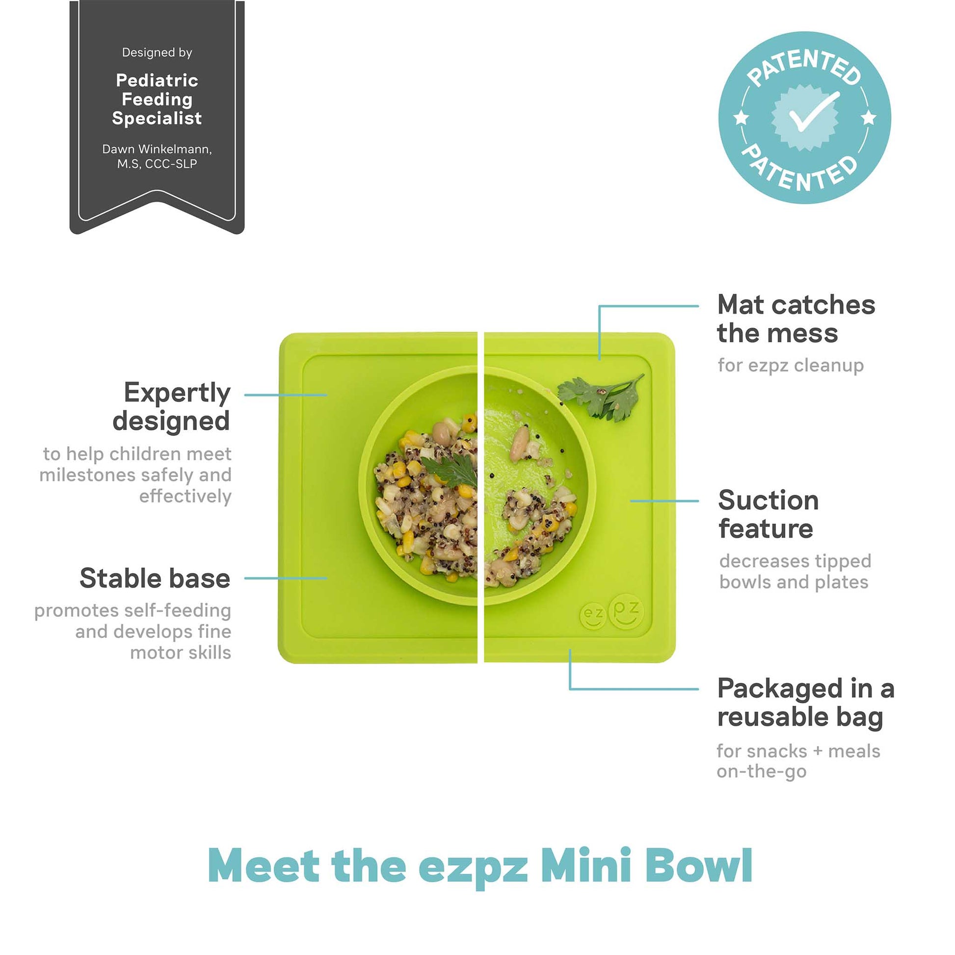 ezpz Mini Bowl: Suction Bowl for Infants & Toddlers | Canada Bowl Hip Mommies