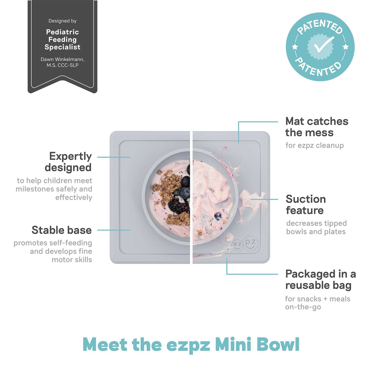 ezpz Mini Bowl: Suction Bowl for Infants & Toddlers | Canada Bowl Hip Mommies