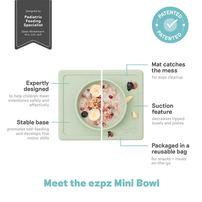 ezpz Mini Bowl: Suction Bowl for Infants & Toddlers | Canada Bowl Hip Mommies