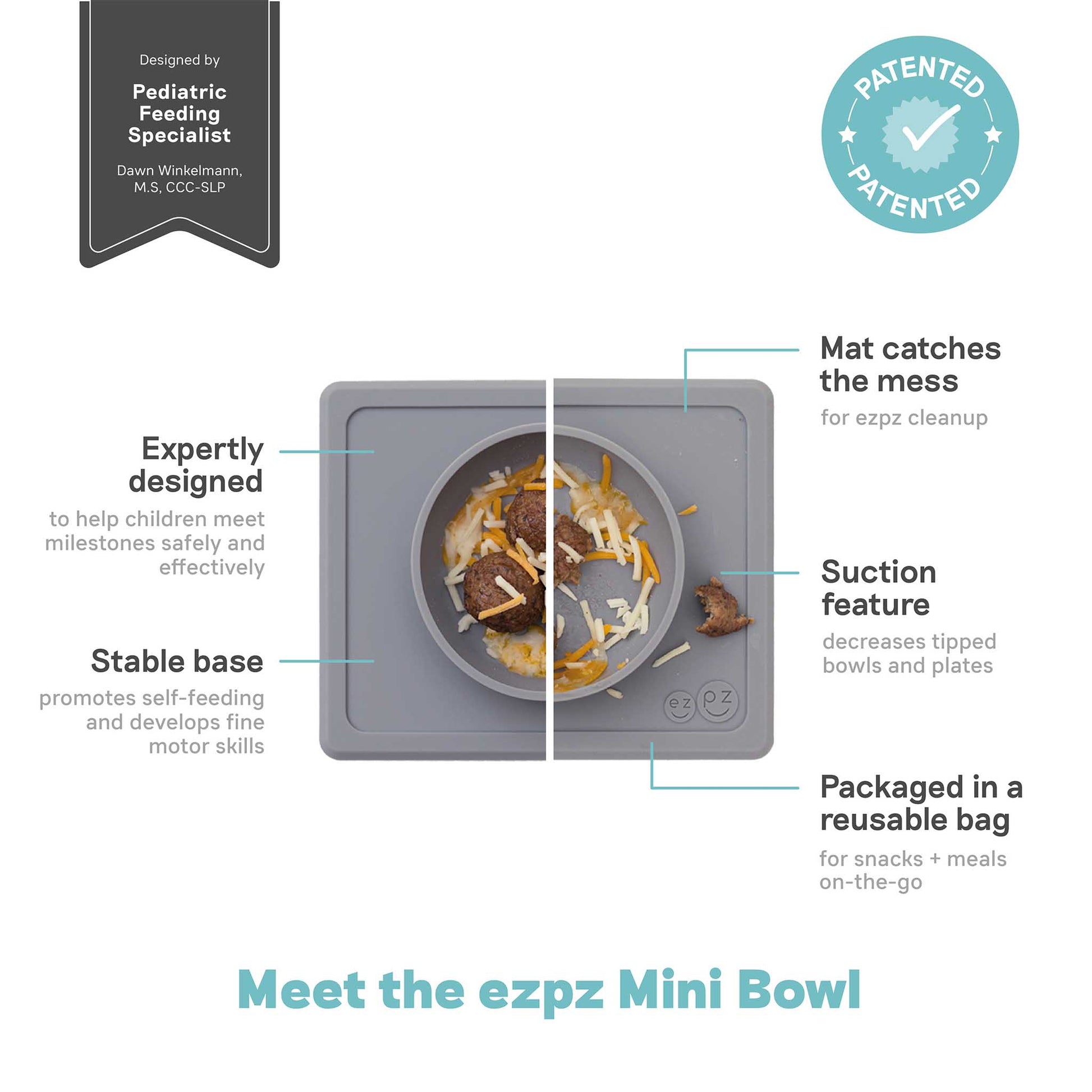 ezpz Mini Bowl: Suction Bowl for Infants & Toddlers | Canada Bowl Hip Mommies