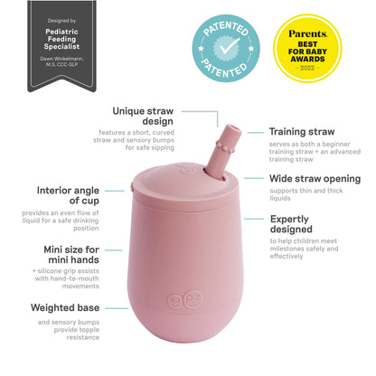 ezpz Mini Cup + Straw System | Best Straw Cup for Toddlers | Canada Sippy Cups Hip Mommies