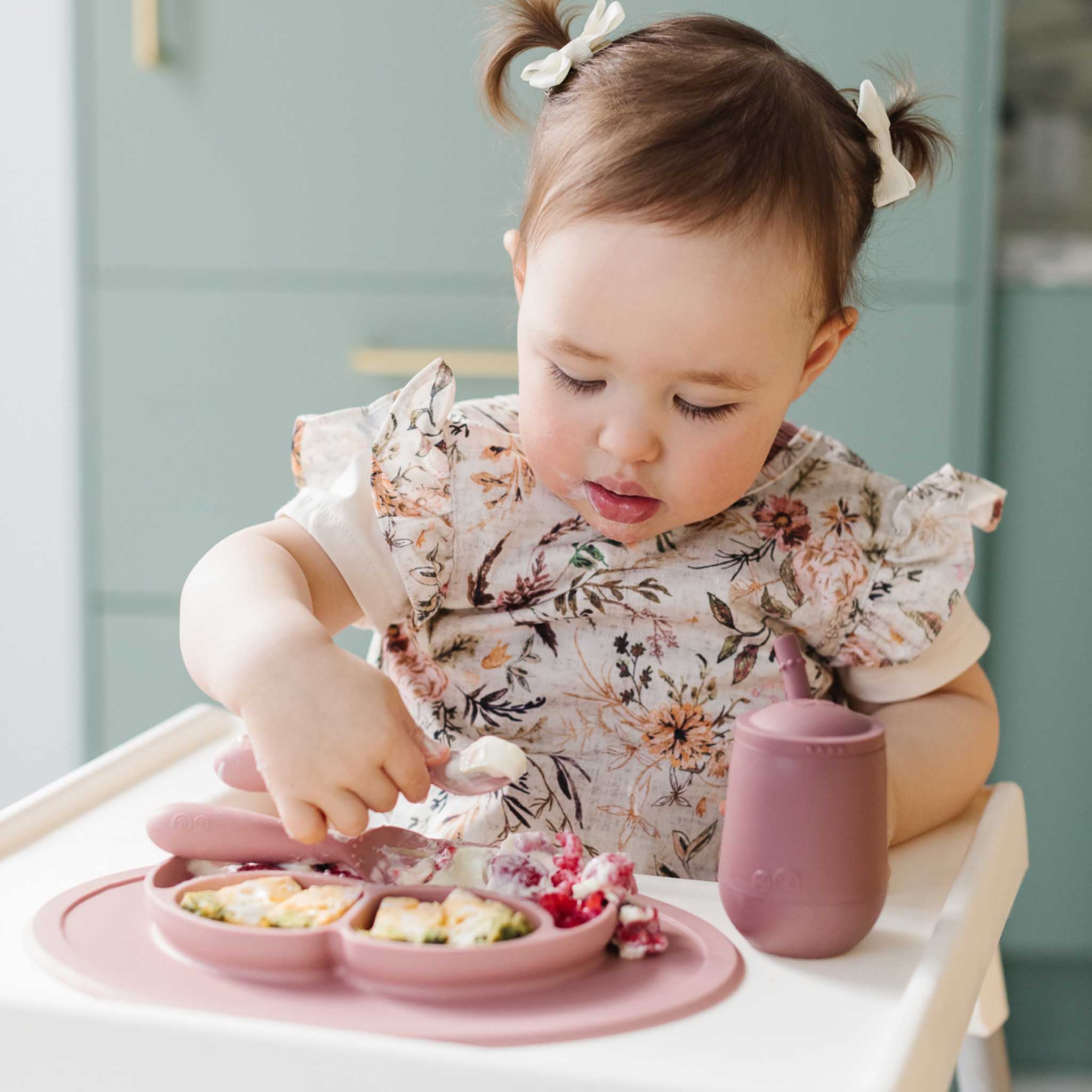 ezpz Mini Mat | Silicone Plate + Placemat for Toddlers | Canada