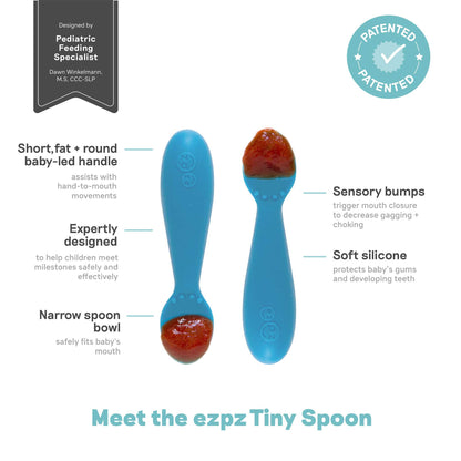 ezpz Tiny Spoons | For Self-Feeding & Baby-Led Weaning | Canada Utensils Hip Mommies