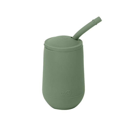 ezpz Happy Cup + Straw System in Olive Hip Mommies