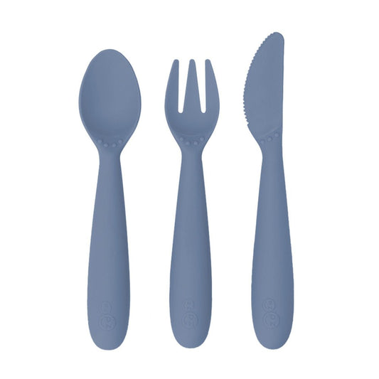 ezpz Happy Utensils in Indigo