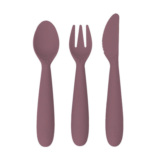 ezpz Happy Utensils in Mauve Hip Mommies