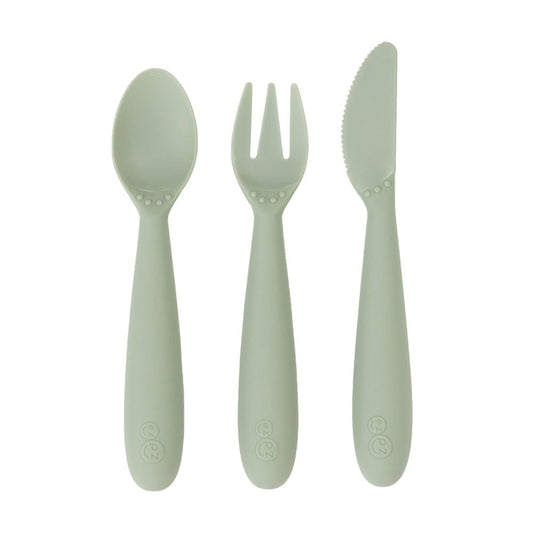 ezpz Happy Utensils in Sage