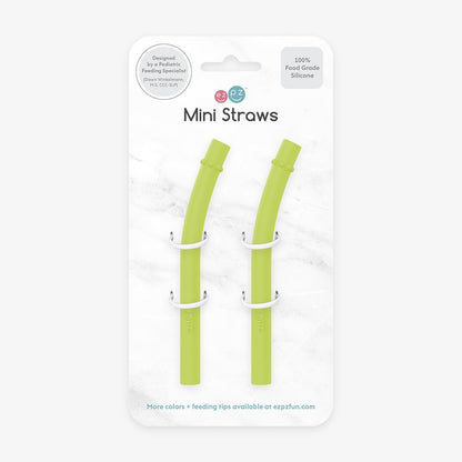 ezpz Mini Cup + Straw Training System Straw Replacement 2-Pack Lime Hip Mommies