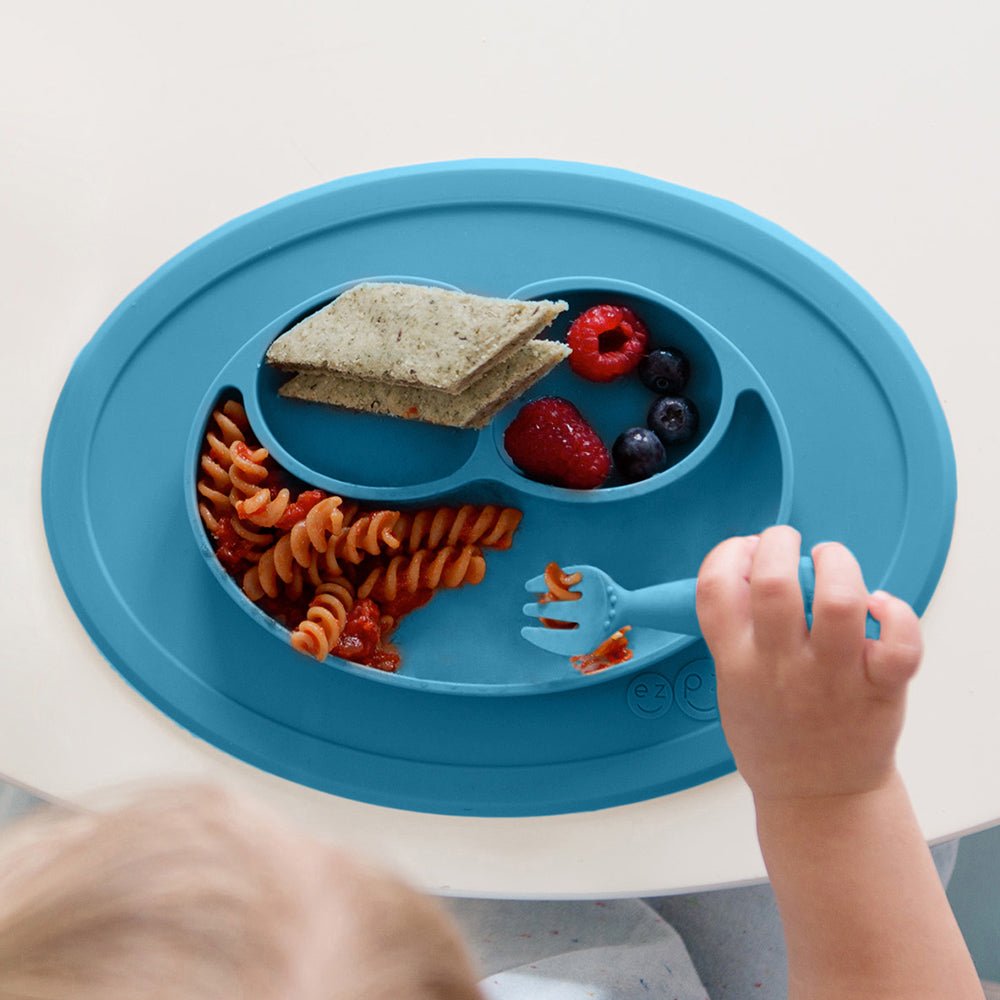 ezpz Mini Feeding Set in Blue Hip Mommies