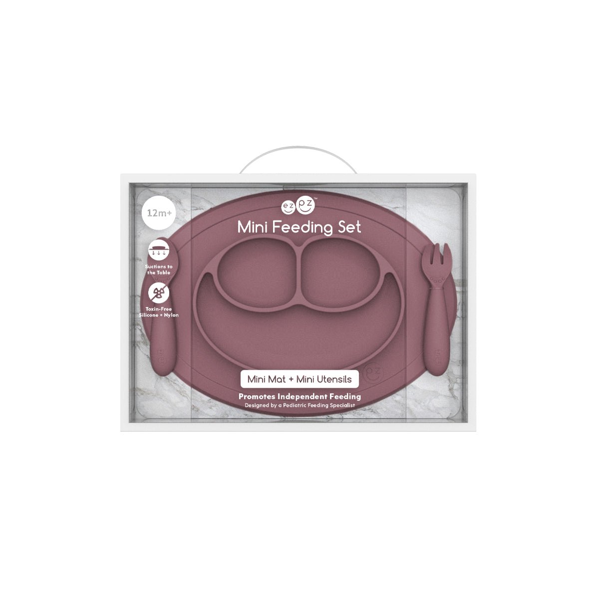 ezpz Mini Feeding Set in Mauve Hip Mommies