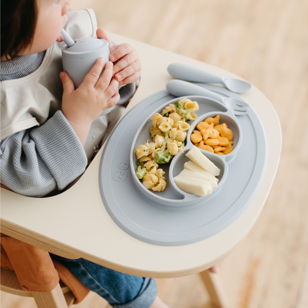 ezpz Mini Feeding Set in Pewter Hip Mommies