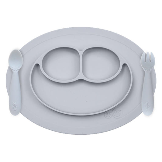 ezpz Mini Feeding Set in Pewter