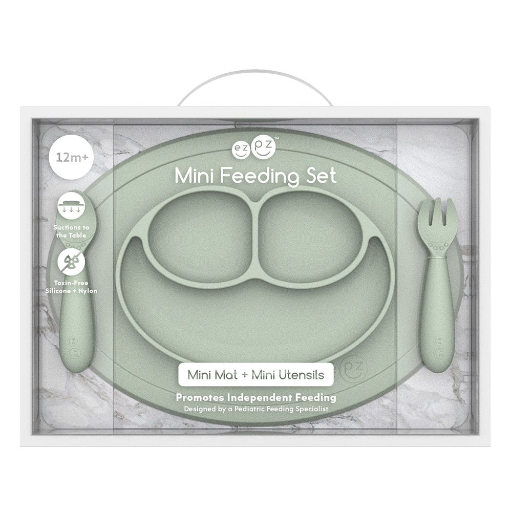 ezpz Mini Feeding Set in Sage Hip Mommies