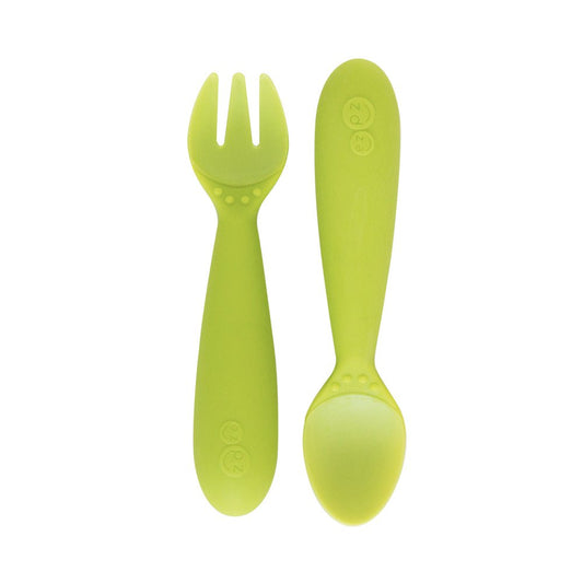 ezpz Mini Utensils (Fork + Spoon) in Lime