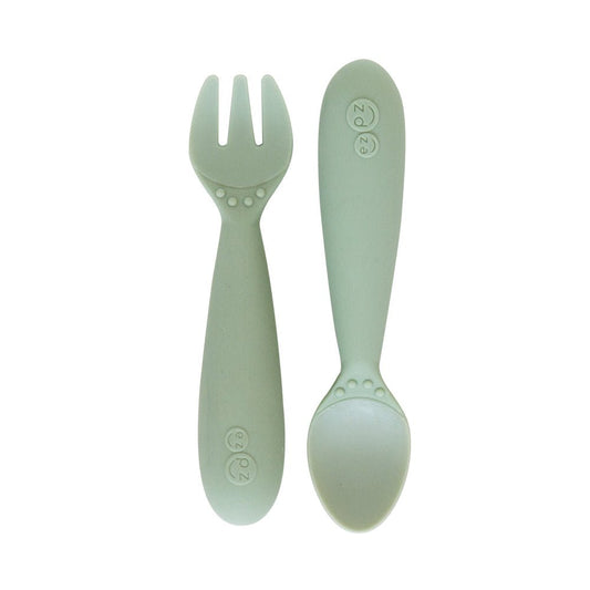 ezpz Mini Utensils (Fork + Spoon) in Sage Hip Mommies