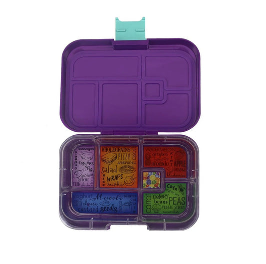 Munchbox Maxi 6 - compartment Lunchbox in Purple Peacock