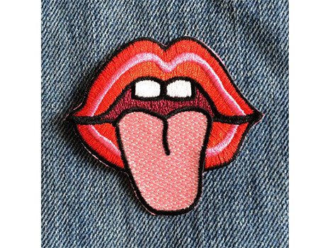 Les Tatoues Patch Lips | Canadian Iron On Patches | Embroidery Personal Care Hip Mommies