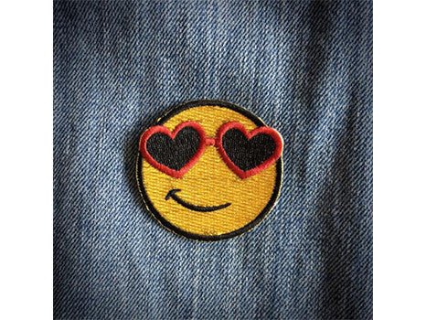 Les Tatoues Patch The Smiley | Canadian Iron On Patches | Embroidery Personal Care Hip Mommies