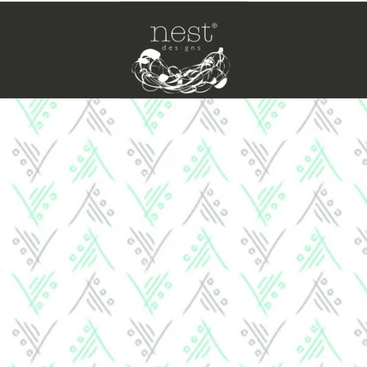 Nest Designs Bamboo Muslin Crib Sheet in Geo Mint