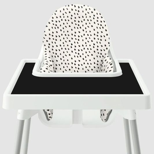 Yeah Baby Goods High Chair Cover - Black Painted Dots Hip Mommies