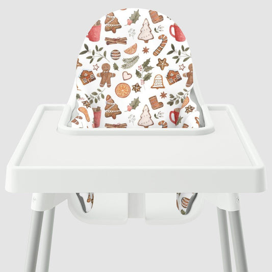 Yeah Baby Goods High Chair Cover Holiday - Cozy Gingerbread Party Hip Mommies