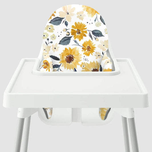 Yeah Baby Goods High Chair Cover - Sunflowers and Cream Hip Mommies